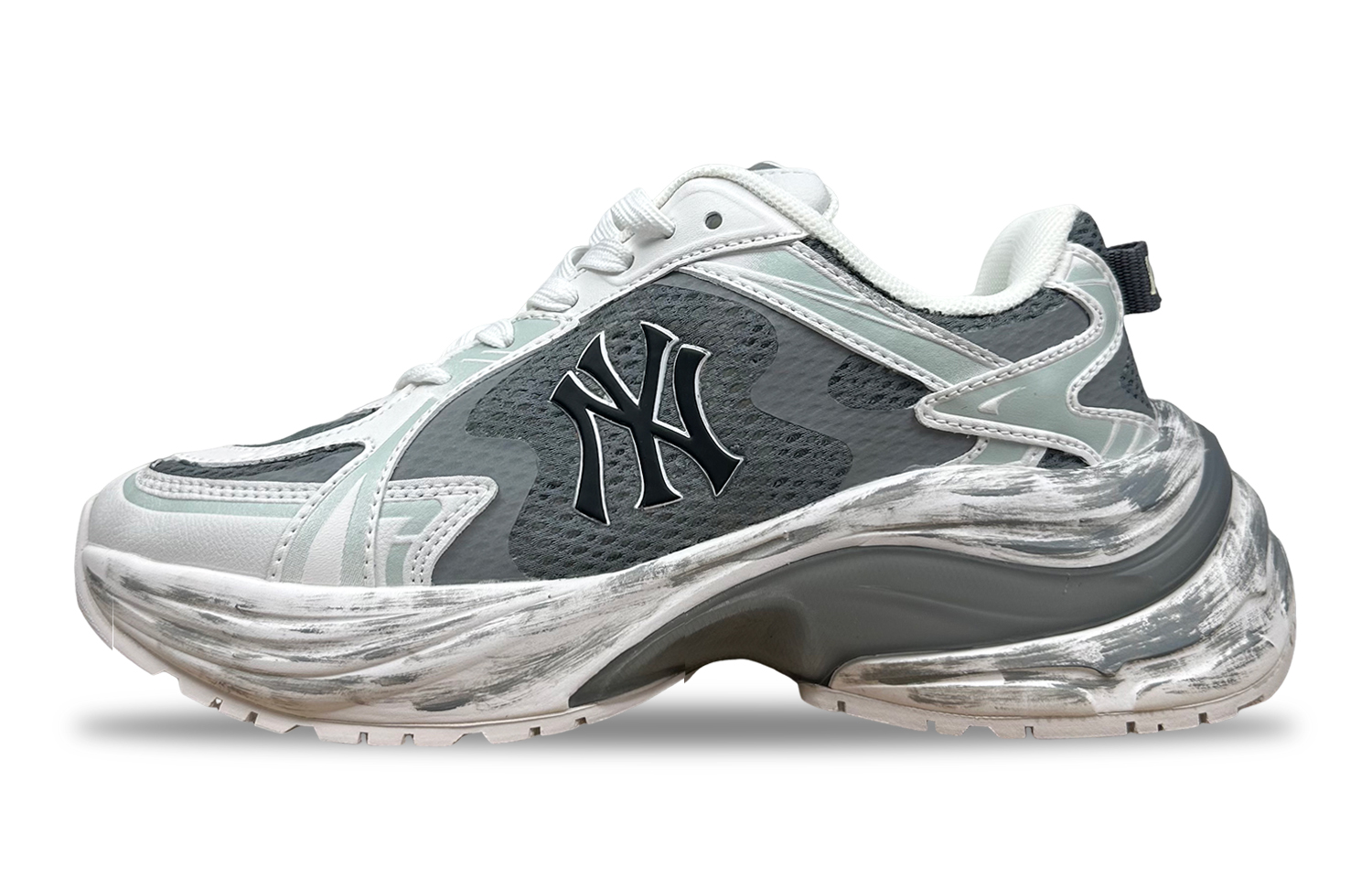 MLB New York Yankees Cushioning Breathable Low top Casual City Commuting Running Shoes Unisex Gray