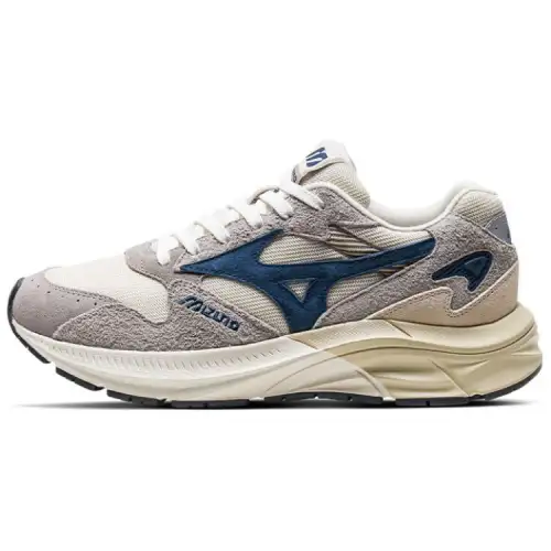 Mizuno Pi Retro Slip Resistant Abrasion Resistant Low top Running Shoes Unisex Gray Blue