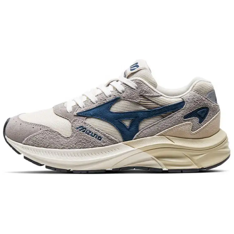 Mizuno Pi Retro Slip Resistant Abrasion Resistant Low top Running Shoes Unisex Gray Blue