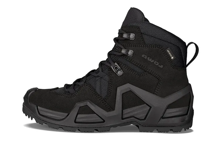 Lowa ZEPHYR Cow Split Leather Waterproof And Wear resistant Crew Outdoor Boots Unisex Black