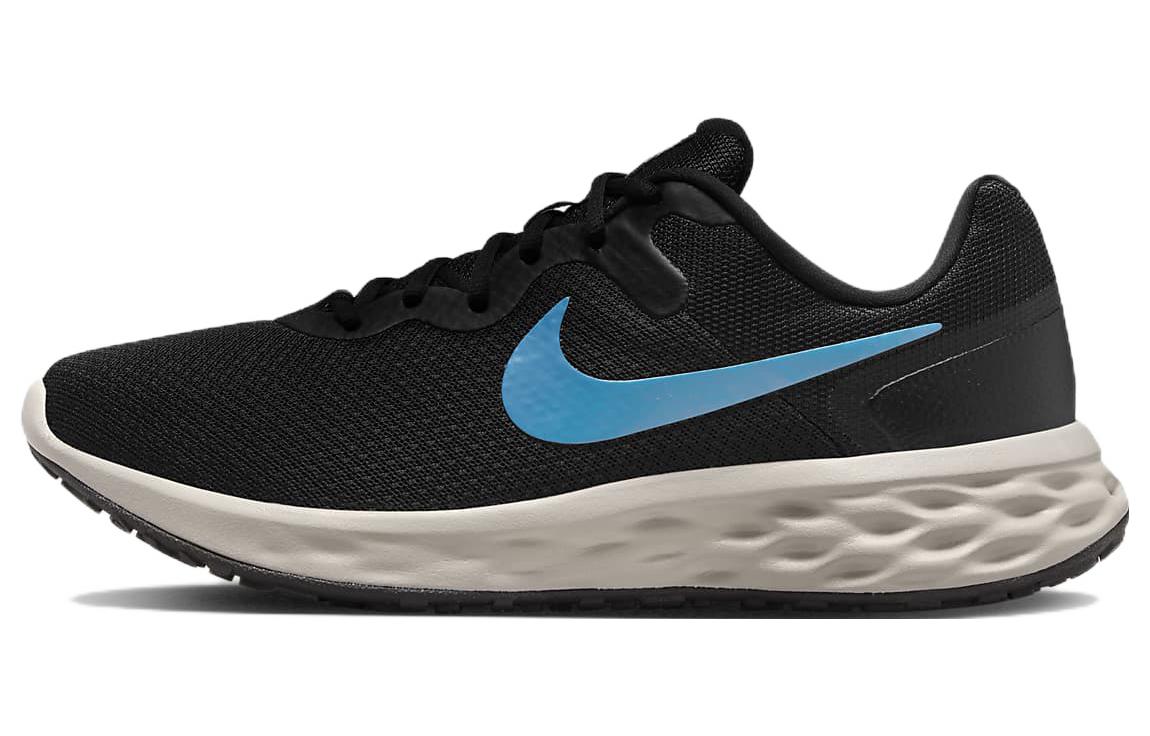 Nike REVOLUTION 6 Next Nature Comfortable and breathable Fabric shock-absorbing, anti-slip and wear-resistant Low top Casual running shoes Men's Black