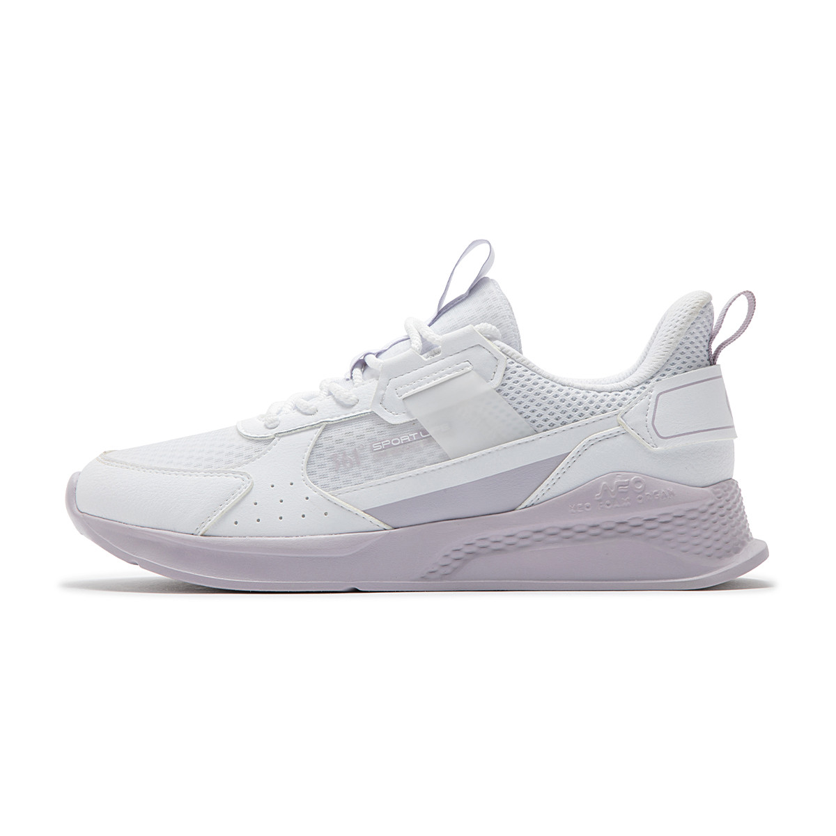 361° Color Block Cushioning Abrasion Resistant Lightweight Low top Casual Running Shoes Women’s White Purple