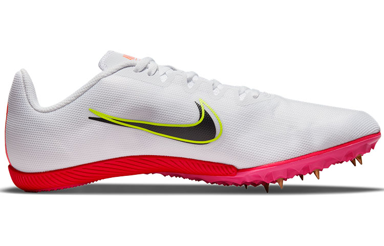 Кроссовки Nike Zoom Rival M 9 (белые с черным и розовым) — Белый / чёрный / розовый — фото 2