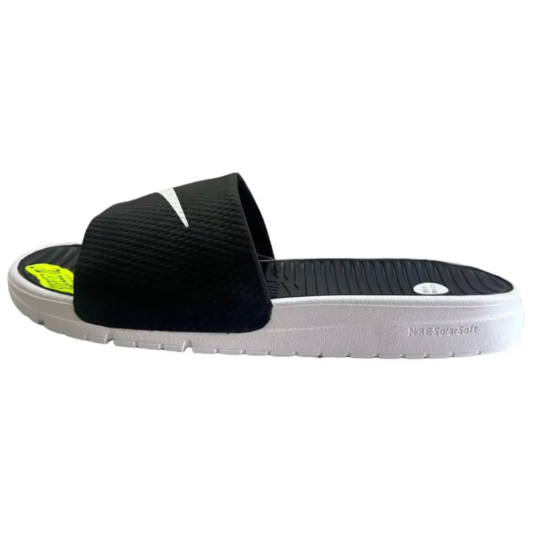 Nike Benassi Solarsoft Slip Resistant Odor Resistant Cushioning Slide Slippers Men's Black