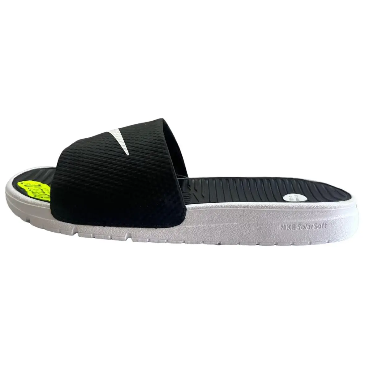 Nike Benassi Solarsoft Slip Resistant Odor Resistant Cushioning Slide Slippers Men's Black
