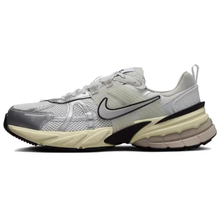 Nike V2K Run retro versatile shock-absorbing non-slip wear-resistant low-top casual running shoes men's silver gray