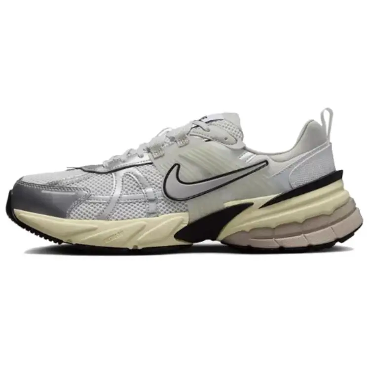 Nike V2K Run Breathable Low top Casual Running Shoes Men's Silver Gray
