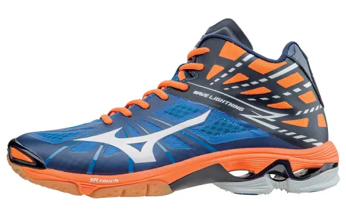 Mizuno Wave Lightning Z Textile, Synthetic Leather Slip Resistant, Abrasion Resistant, Breathable Mid top Running Shoes