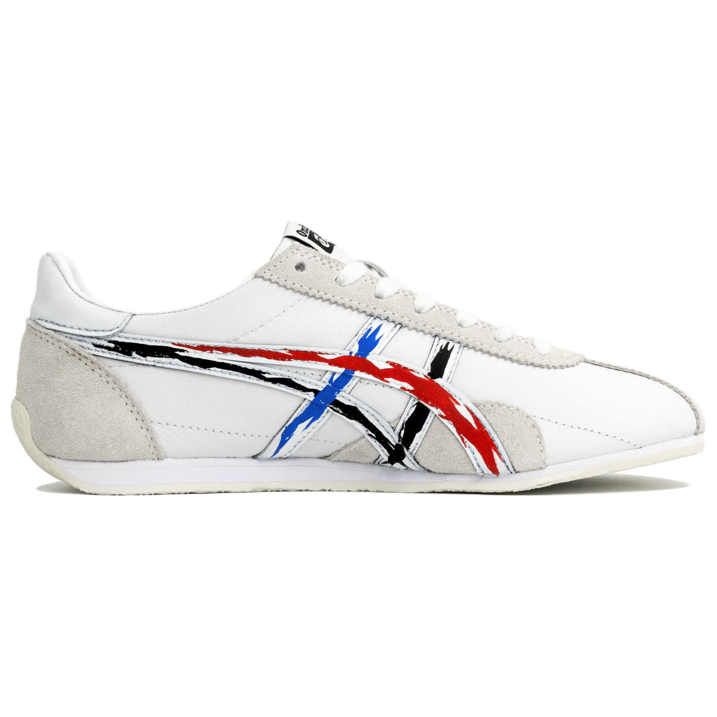 Onitsuka Tiger Runspark Slip Resistant Abrasion Resistant Low top Running Shoes Unisex Black White