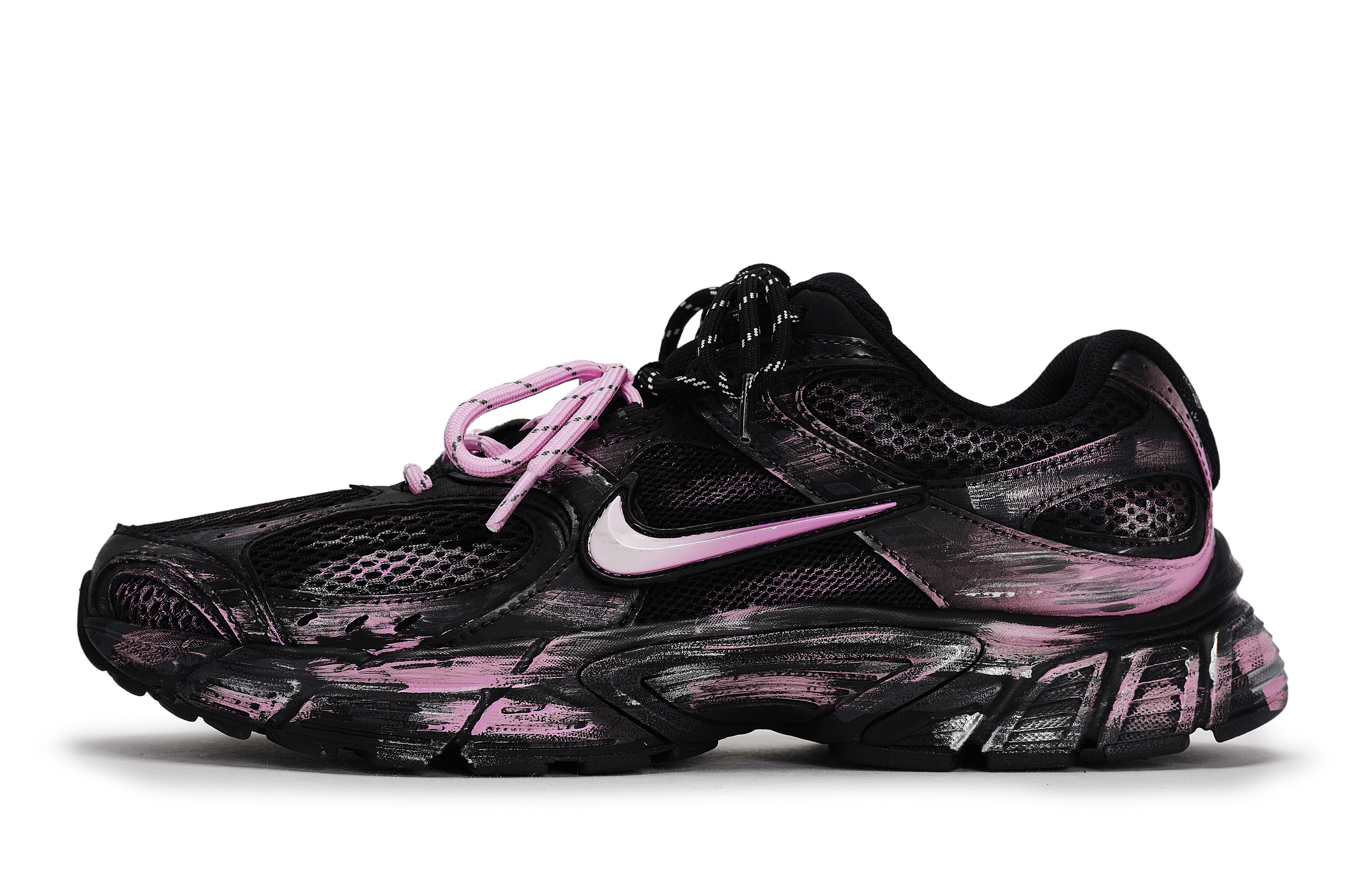 Nike V5 RNR Abrasion Resistant Low top Running Shoes Men’s Black Pink Silver