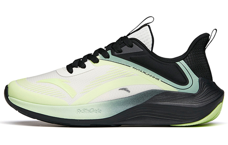 Anta DuCi1 Fabric Slip Resistant, Abrasion Resistant, Breathable Low top Sprint Running Shoes Men's White Green Black