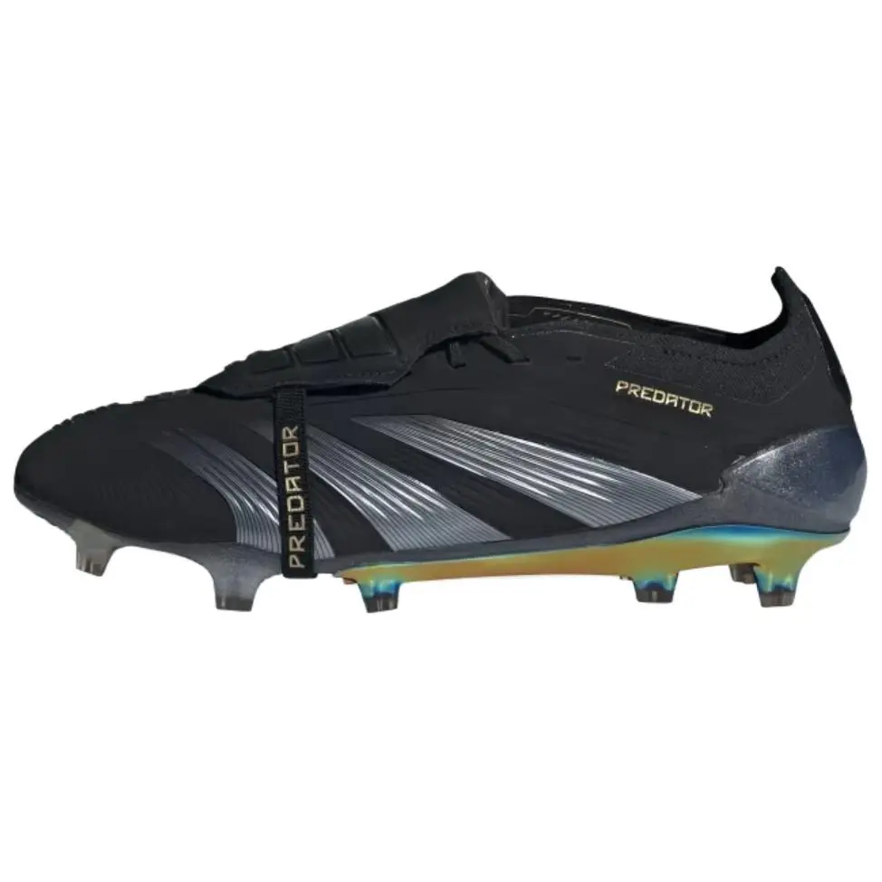 Adidas PREDATOR ELITE Slip Resistant Abrasion Resistant Slip Resistant Abrasion Resistant Soccer Shoes Unisex Black