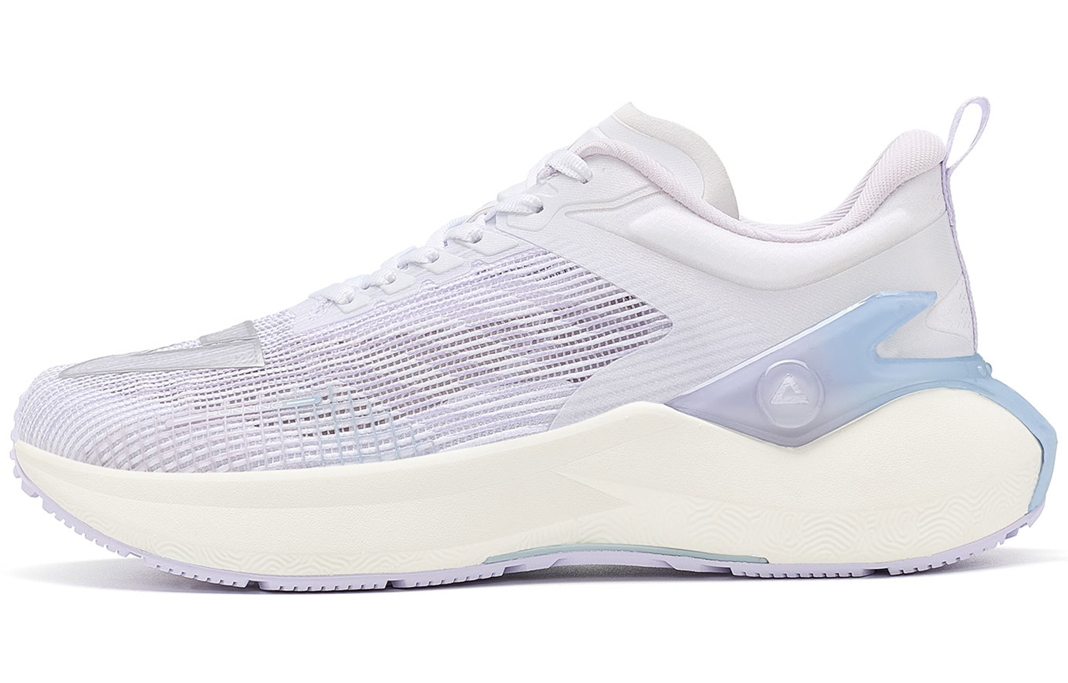 PEAK State Extreme 5.0 Pro Cushioning, Wear Resistant Low top Running Shoes Women's Large White Light Purple