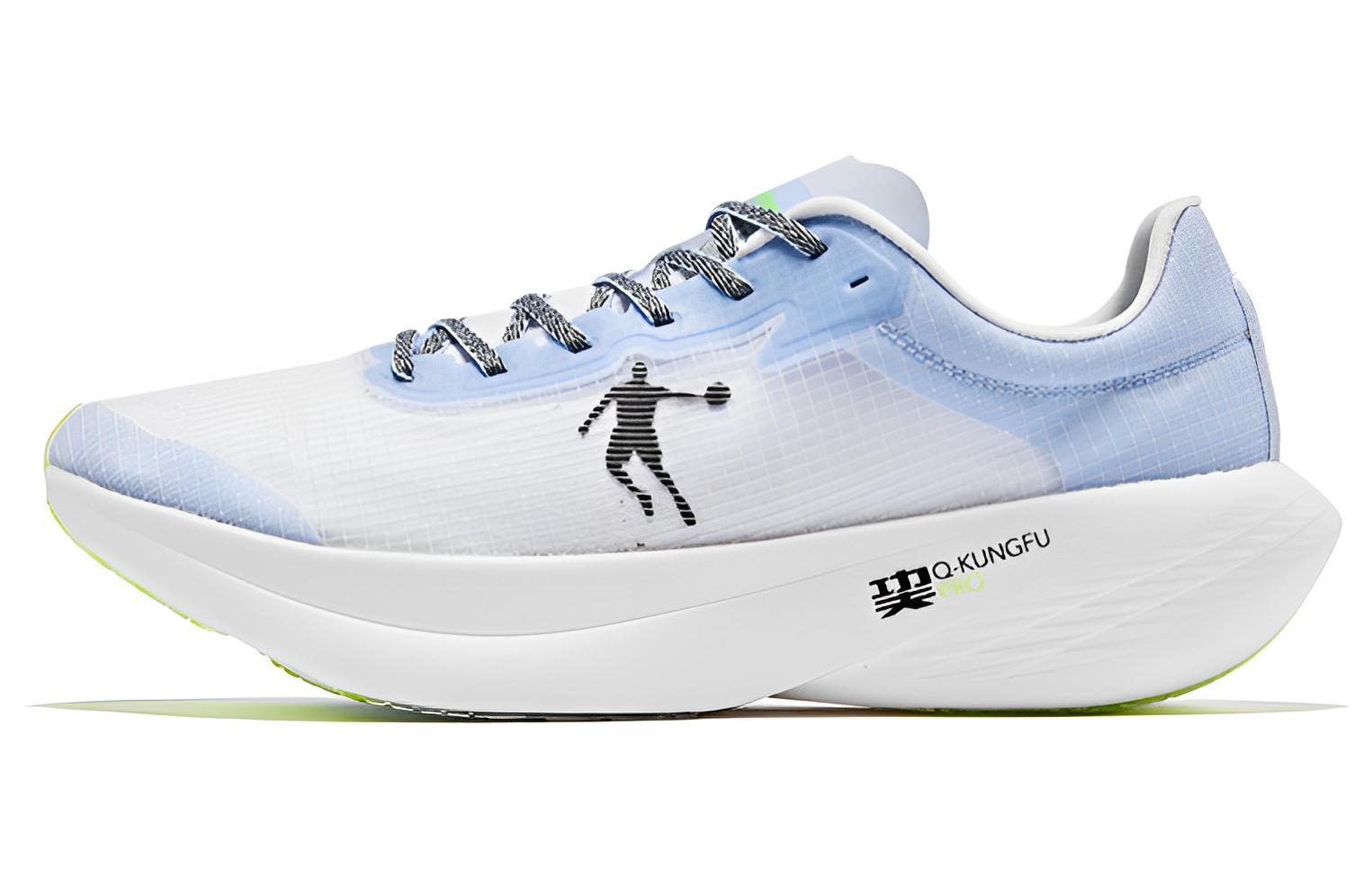 QIAODAN Flying Shadow PB1.0 Cushioning Slip Resistant Abrasion Resistant Low top Running Shoes Men’s Blue Green