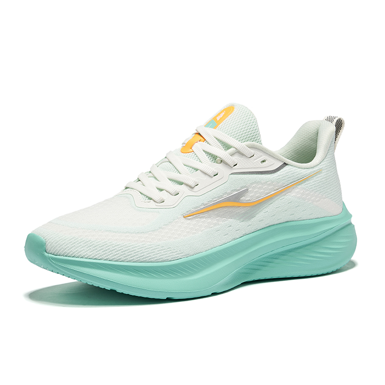Erke Cushioning Rebound Breathable Low top Running Shoes Men’s Microcrystal White Ice Clear Green