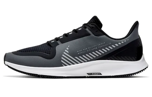Nike Pegasus 36 Shield Pegasus series comfortable sports fabric shock-absorbing breathable support lightweight low-top running shoes men's black silver