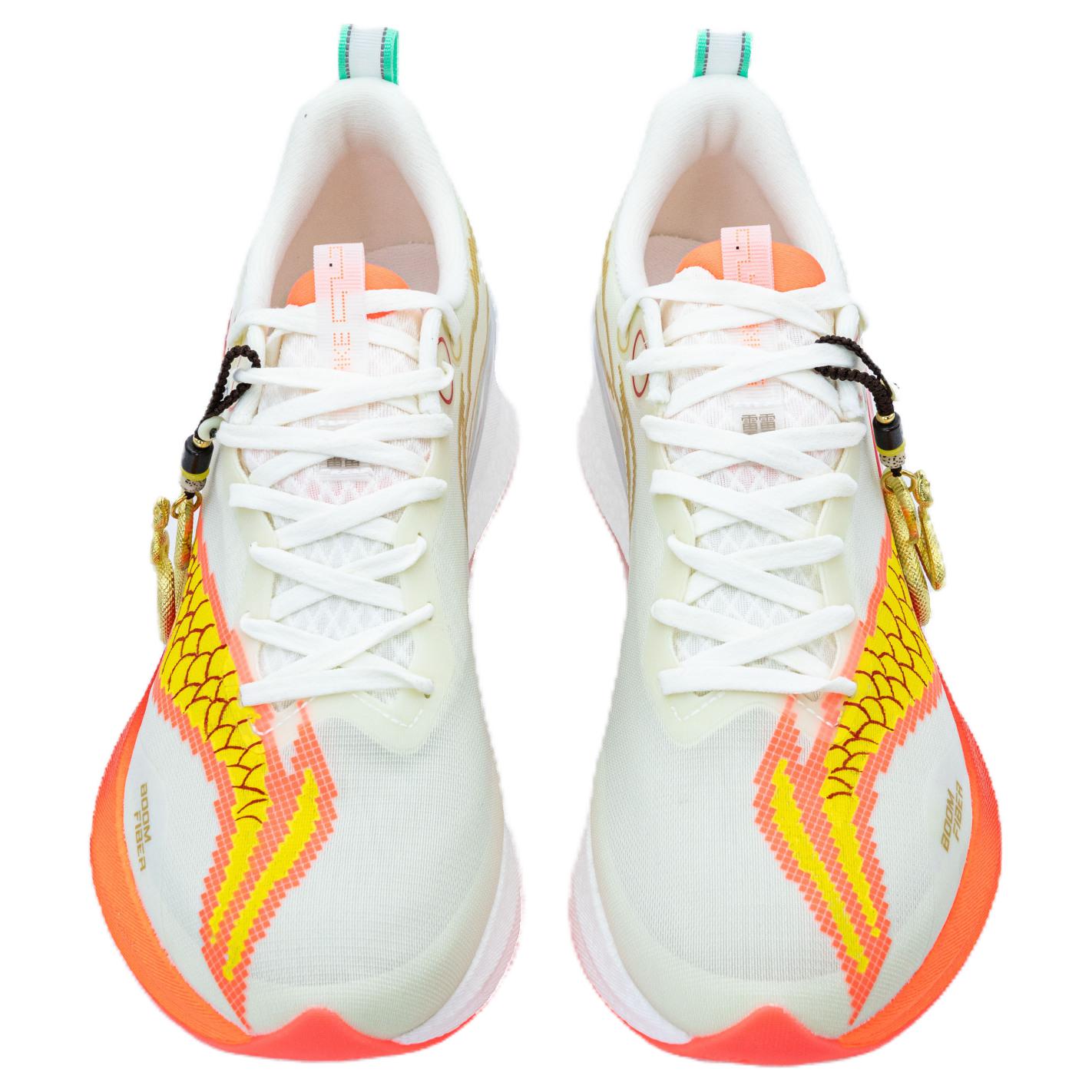 Li Ning Red Hare 8PRO Slip Resistant Abrasion Resistant Low top Marathon Running Shoes Unisex White Red Yellow