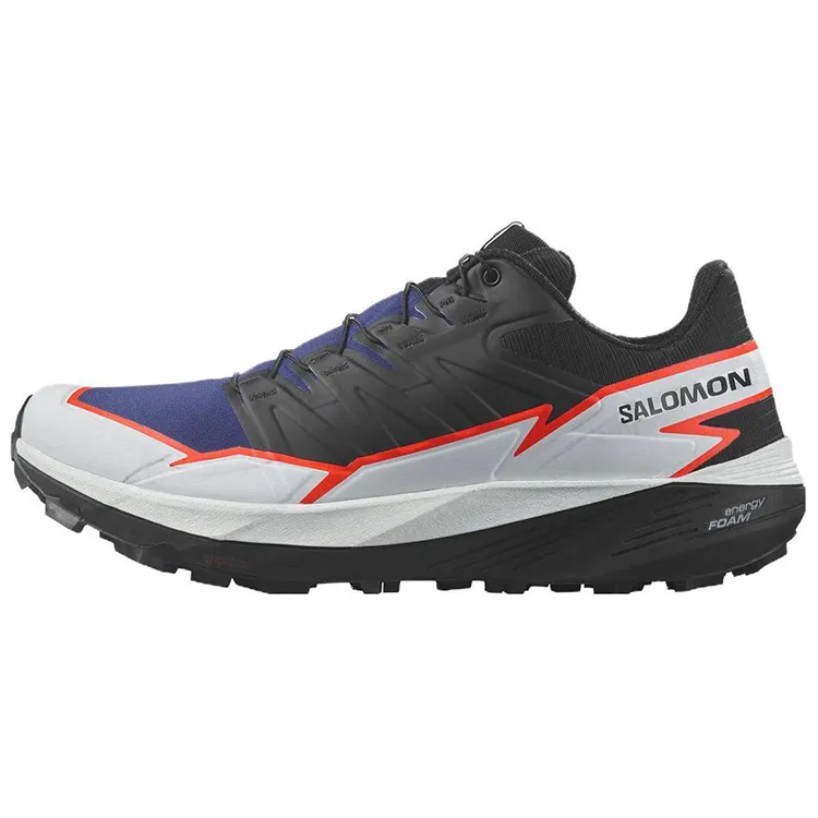 SALOMON Slip Resistant Abrasion Resistant Low top Running Shoes Men's Black Blue