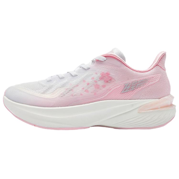 QIAODAN Slip Resistant Abrasion Resistant Low top Long Distance Running Shoes Women’s White Pink