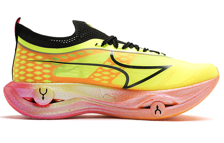 HEALTH Cushioning Rebound Racing Long Distance Running Shoes Unisex Orange Red
