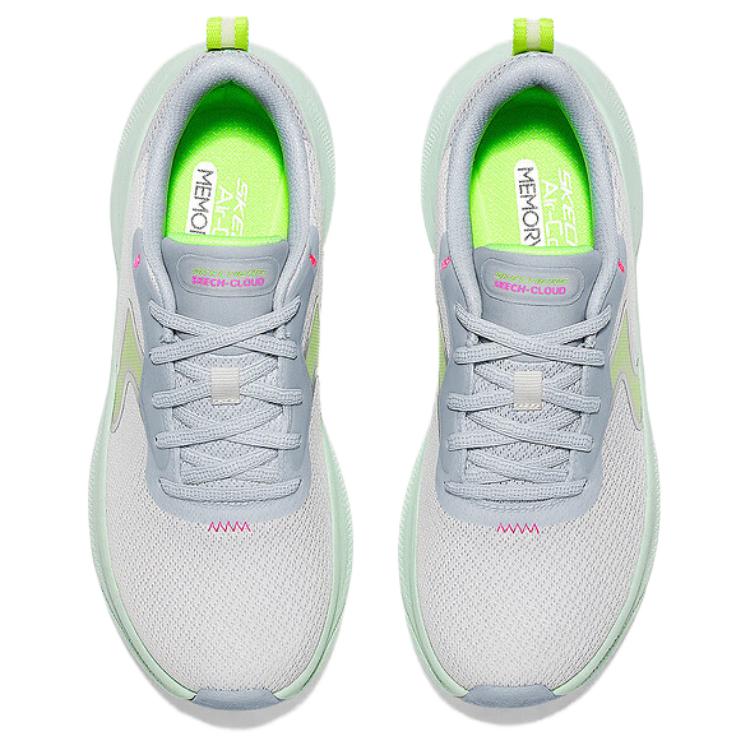 Skechers Skech Cloud Fabric Breathable Low top Casual Running Shoes Women’s Gray Green