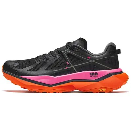 Anta Comfortable And Breathable Cushioning, Wear Resistant Low top Running Shoes Women's Black Pink