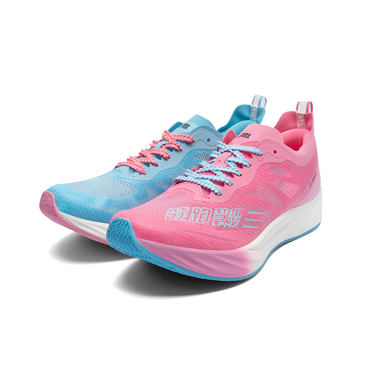 LPMX Full Length Carbon Plate Running Shoes Unisex Pink Blue Mismatched