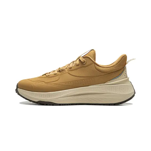 Li Ning SOFT PLUS SHIELD Slip Resistant Abrasion Resistant Low top Casual Shoes Men's Khaki