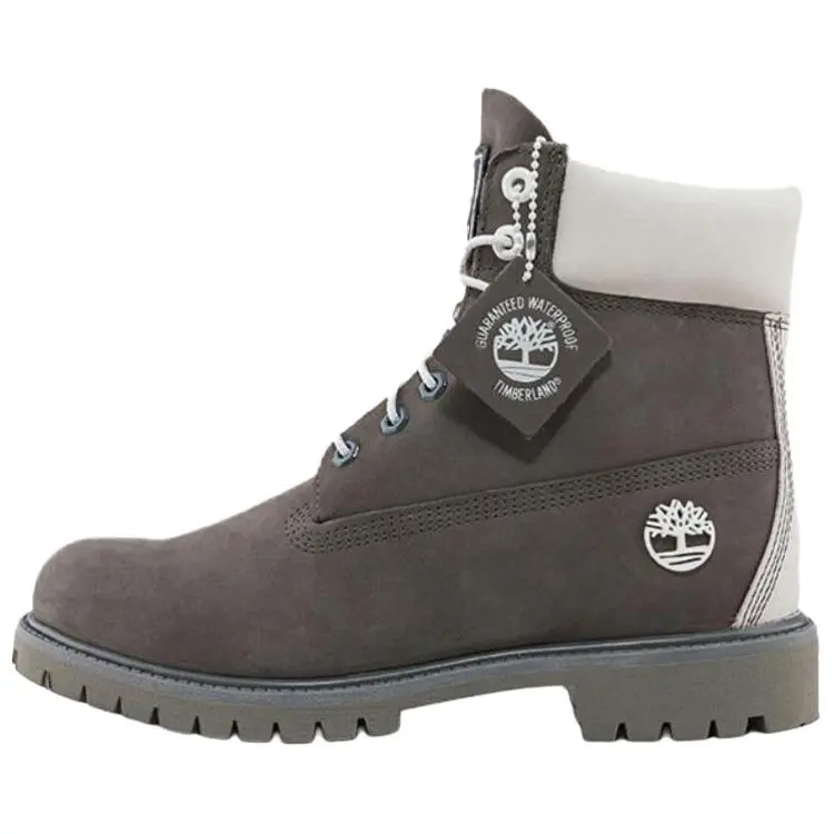 Timberland Leather Abrasion Resistant Crew Outdoor Boots Men's Gray