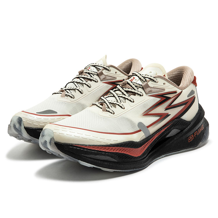 361° Low top Casual Training Running Shoes Unisex Beige Black