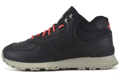 New Balance NB 574 retro synthetic leather low-top casual running shoes for men and women, black