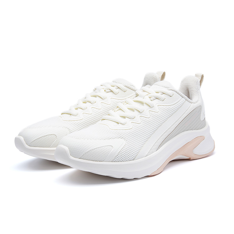 361° Cushioning Abrasion Resistant Breathable Slip Resistant Low top Running Shoes Women’s White Pink