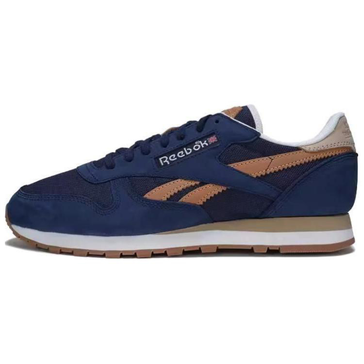Кроссовки Reebok Classic Leather (сине-коричневые)