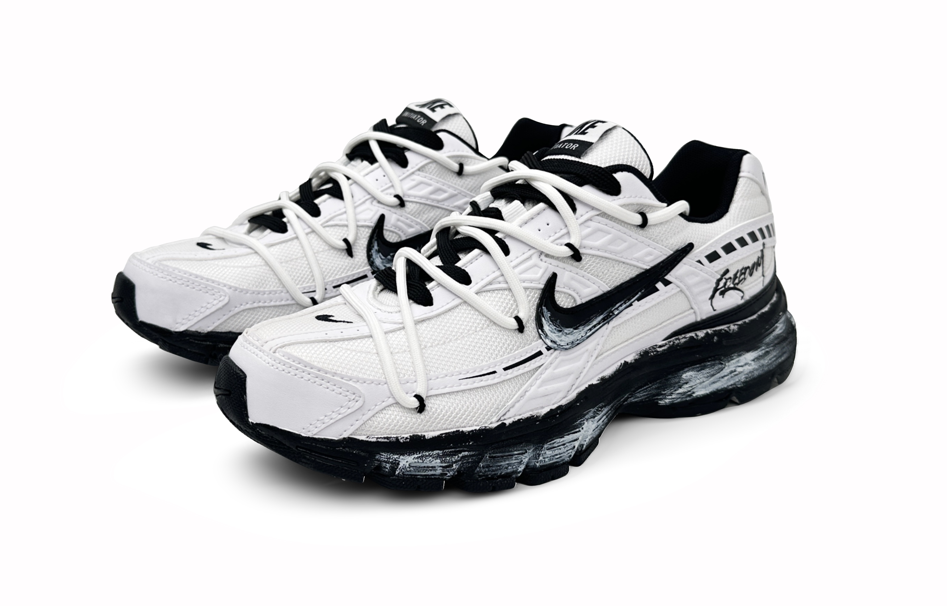 Nike Initiator Low top Casual City Commuting Running Shoes Men’s Black White