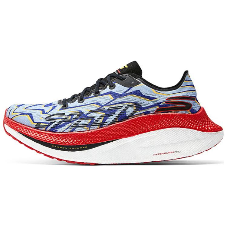 Skechers GO RUN Abrasion Resistant Breathable Low top Casual Running Shoes Men’s Blue Red