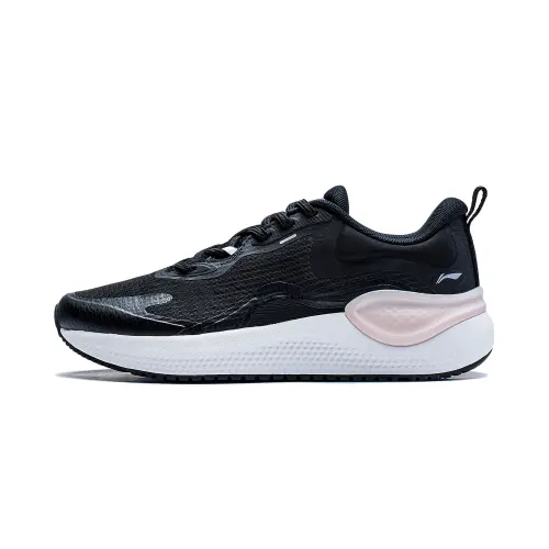 Li Ning EazGo Slip Resistant, Abrasion Resistant, Breathable Low top Running Shoes Women's Black