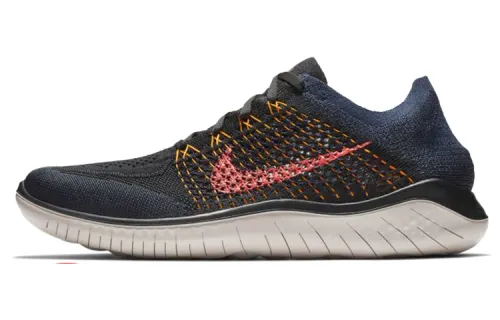 Nike Free Rn Flyknit 2018 Black Flash Crimson Orange Peel