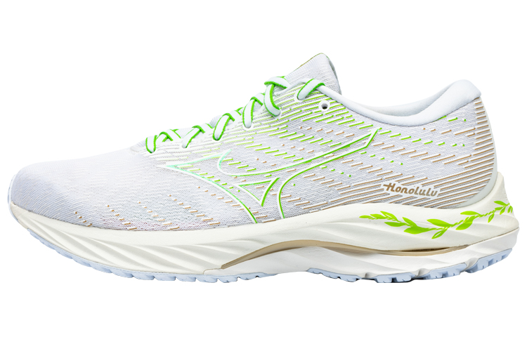 Кроссовки Mizuno Wave Rider 26 (бело-зеленые)