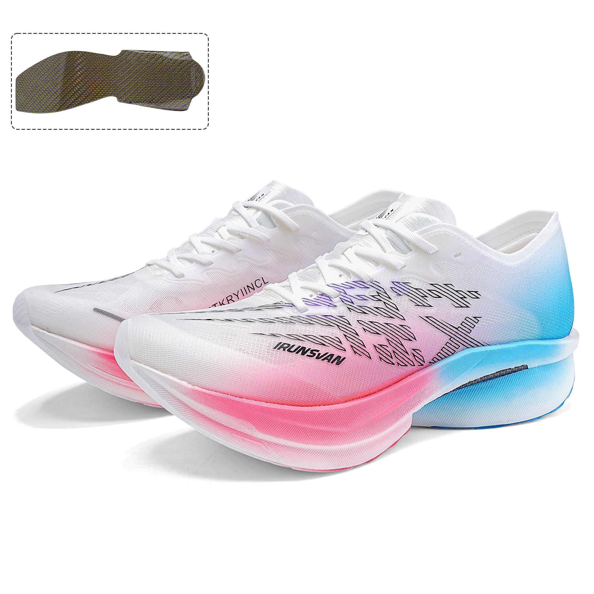 AAITKRYIINCL Low top Running Shoes Unisex Star Mist Pink Blue