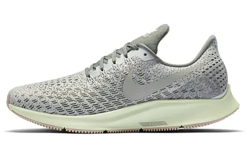 Nike Pegasus 35 Fabric Slip Resistant Low top Running Shoes Women's Silver Light Green