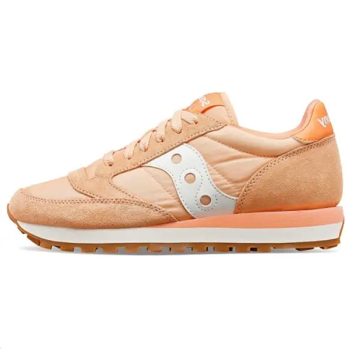 Saucony Jazz Original Soft And Comfortable Slip Resistant Abrasion Resistant Low top Running Shoes Women's Orange