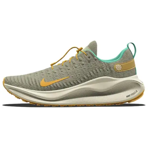 Nike React Infinity Run Flyknit 4 Cushioning, Wear Resistant Low top Training Running Shoes Men's Gray Orange