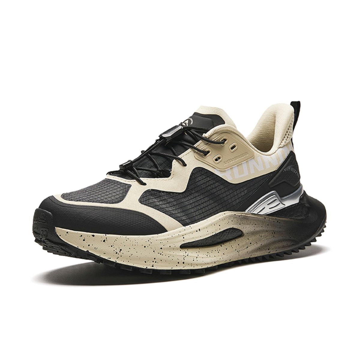 Anta Cushioning Slip Resistant Cushioning Slip Resistant Low top Casual Running Shoes Men’s Black Yellow