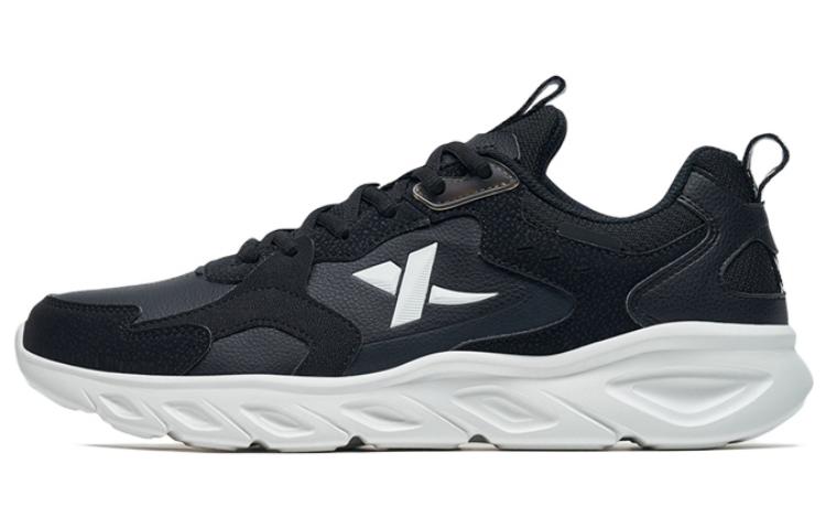 XTEP Cushioning Slip Resistant Abrasion Resistant Low top Running Shoes Men’s Black White