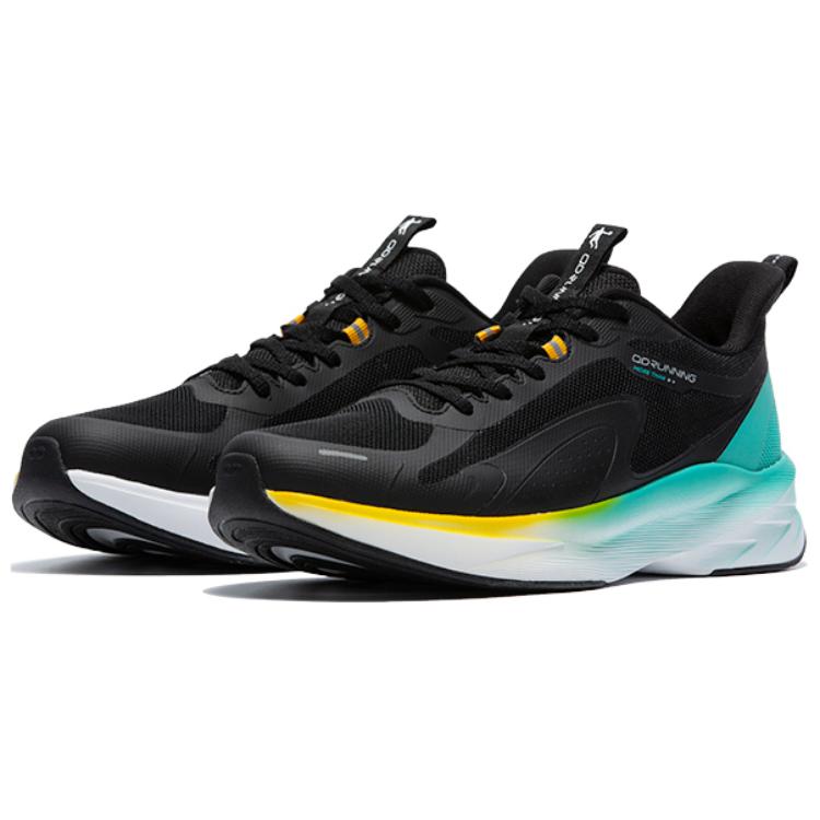 QIAODAN Light Speed 4.0 Running Shoes Men’s Low Top Black/Original Green