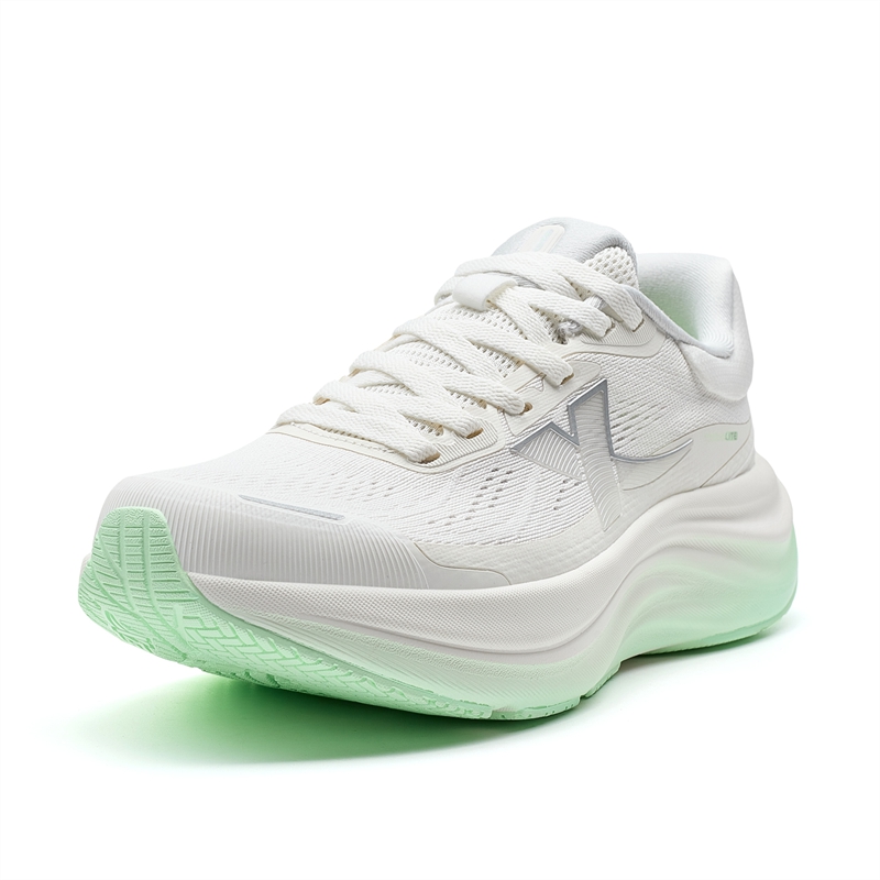 XTEP Cushioning Slip Resistant Abrasion Resistant Breathable Rebound Low top Training Running Shoes Women’s Sail White