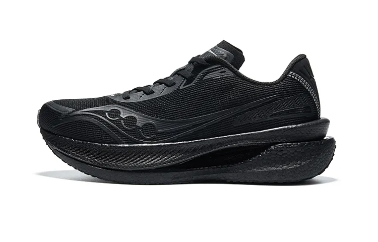 Saucony IDLING Cruise Slip Resistant Abrasion Resistant Low top Running Shoes Unisex Black