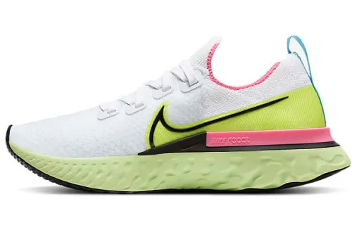 Nike React Infinity Run Flyknit White Volt Pink Blast Women's