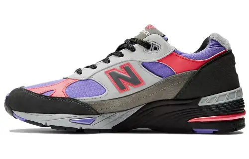 PALACE x New Balance NB 991 Made In Uk Versatile Low-top Running Shoes Women's Black Gray British Made