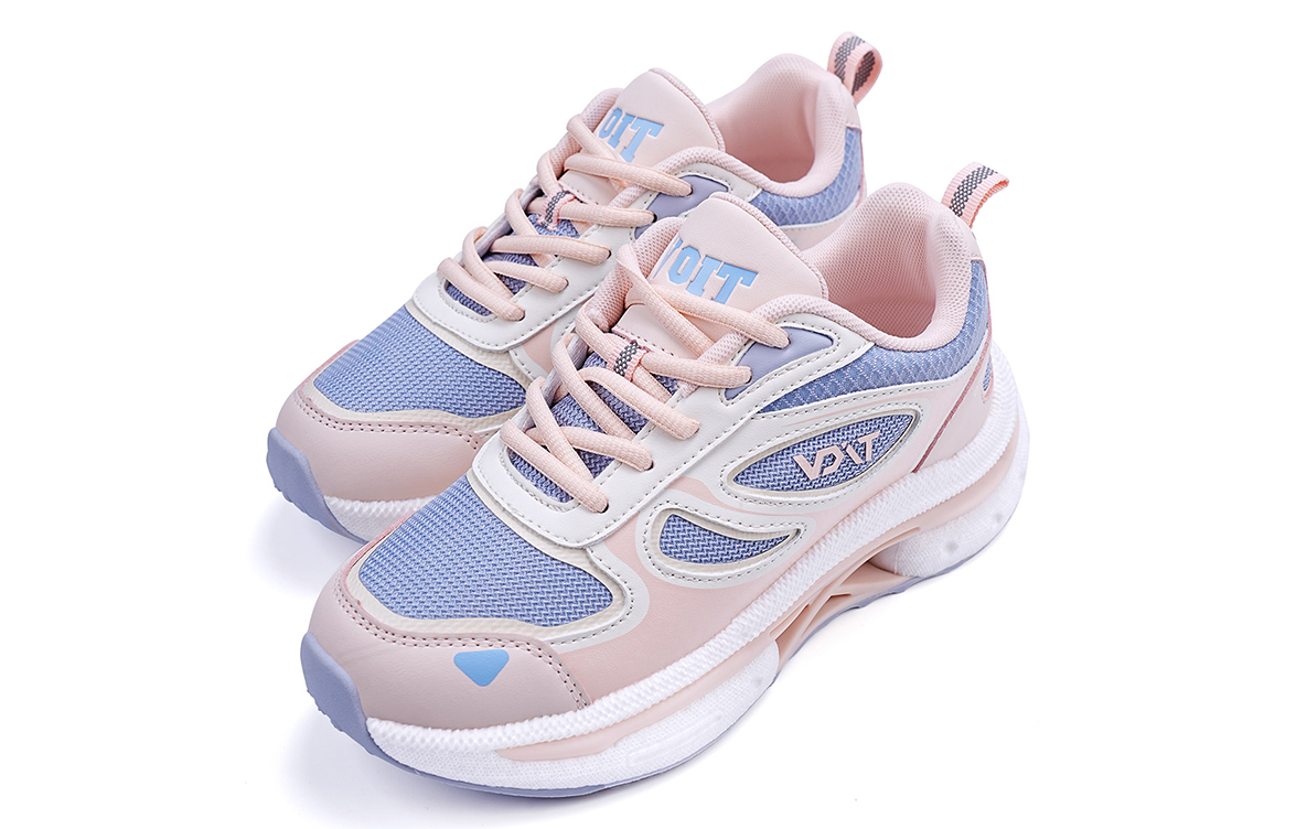 VOIT Cushioning Slip Resistant Breathable Low top Casual Sprint Running Shoes Women’s Pink Multicolor Blue